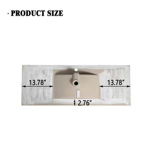 English Elm 48" Bathroom Vanity with Drop-in Ceramic Sink Glazed Non-porous Basin for Clean Style W3133P282165