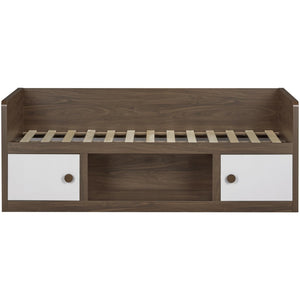 English Elm Sierra Ridge Twin Daybed with Drawer Storage Walnut Finish Farmhouse Two-tone Design B2733S00005