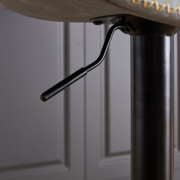 English Elm Adjustable Swivel Barstool Pu Leather Mid-century Frame for Kitchen Island Counter W1143P173512