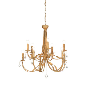 Reed 10 Light Chandelier Gold 67459-WILDWOOD Wildwood