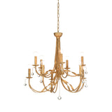 Reed 10 Light Chandelier Gold 67459-WILDWOOD Wildwood