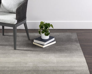 Sunpan BRISBANE Hand-Woven Grey Rug - 8' x 10' - Artisan Crafted, Soft Comfort for Indoor & Outdoor Use 108295