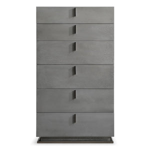 VIG Furniture Buckley Contemporary Grey Crackle Chest With Gunmetal Base, Soft-Close Drawers & Sleek Metal Handles VGVCJ2003-CHEST