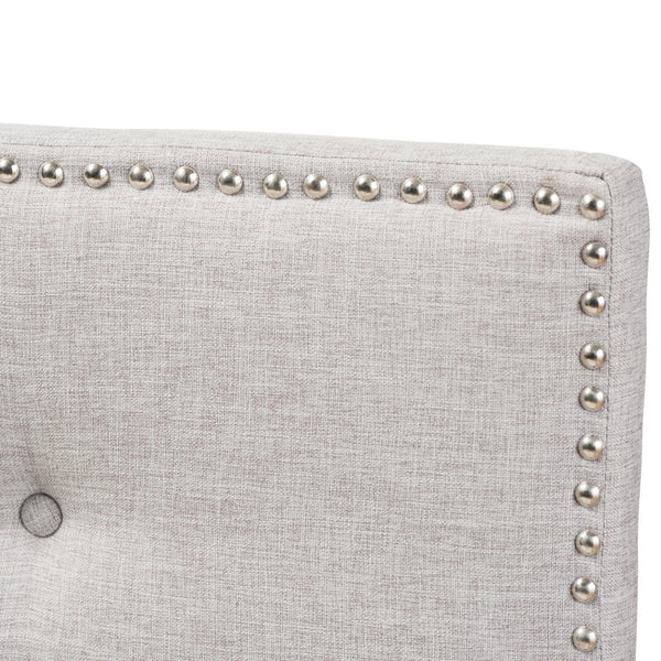 Baxton Studio Baxton Studio Windsor Upholstered Headboard - Modern Tufted Design with Adjustable Height Options King BBT6691-Greyish Beige-King HB-H1217-14