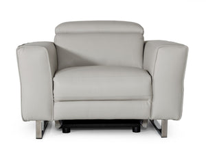 VIG Furniture Accenti Italia Lucca - Italian Modern Grey Armchair w/ Electric Recliner VGDDLUCCA-GREY-CH