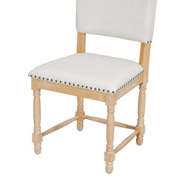 English Elm Topmax Vintage Upholstered Dining Chairs Set Of 2 - Stylish Comfort With Padded Backs & Timeless Design N717P170411A-GIGA