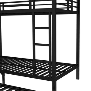 English Elm Twin Xl Metal Bunk Bed With Twin Trundle - Stylish Space-Saving Solution For Shared Rooms! W1580S00128-GIGA