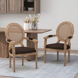 Christopher Knight Home® Noble House Wood And Cane Upholstered Dining Chair (Set Of 2)