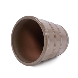 English Elm 3 Pieces Ceramic Flowerpot Set - Handcrafted Antique Yellow Planters For Garden, Patio & Indoors W3273P321529