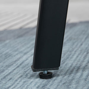 English Elm HOMCOM Upholstered Counter Height Bar Stools with Curved Back and Steel Legs, Comfortable Set of 2 Grey W2225P217128