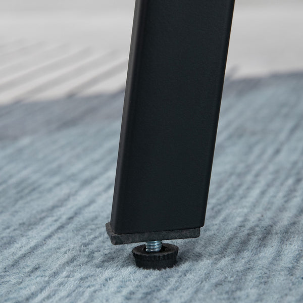 English Elm HOMCOM Upholstered Counter Height Bar Stools with Curved Back and Steel Legs, Comfortable Set of 2 Grey W2225P217128