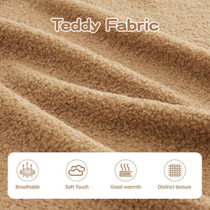 English Elm 106" Teddy Fabric L-Shaped Sofa - Plush, No Assembly, Contrast Color, Cozy Couch For Modern Living Room W714S01417