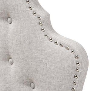 Baxton Studio Baxton Studio Hilda Elegant Twin Headboard in Greyish Beige - Modern Upholstered Design with Glamour BBT6692-Greyish Beige-Twin HB-H1217-14
