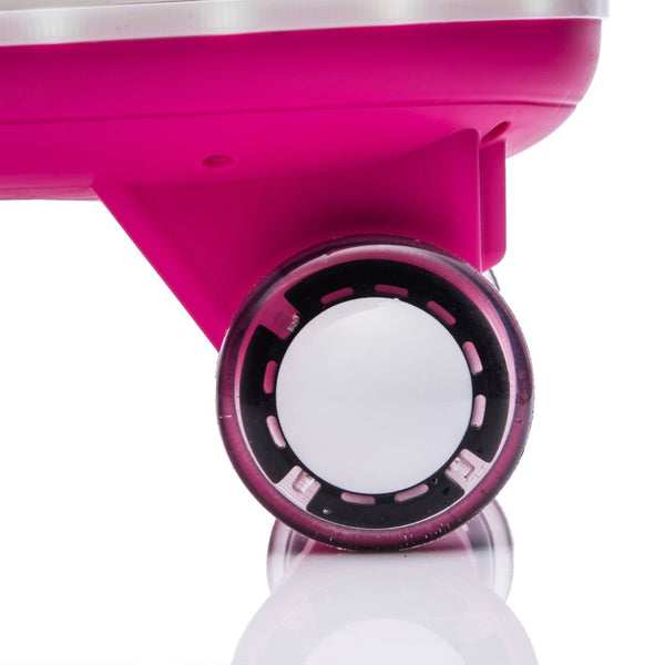 English Elm 12v Kids Ride on Wiggle Car with Dual Motors Led Wheels Bluetooth and Triangular Frame Rose Red W1578P390195