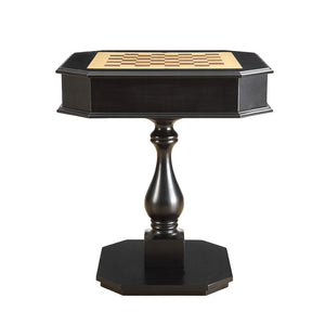 English Elm Square Cherry Finished Game Table with Turned Pedestal Base for Study or Library B016P314078