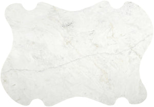 Meridian Furniture Liona Art Deco Coffee Table with Genuine Marble Top and Sculptural Hardwood Base for Living Room White Genuine Marble / Acacia Wood 775White-CT