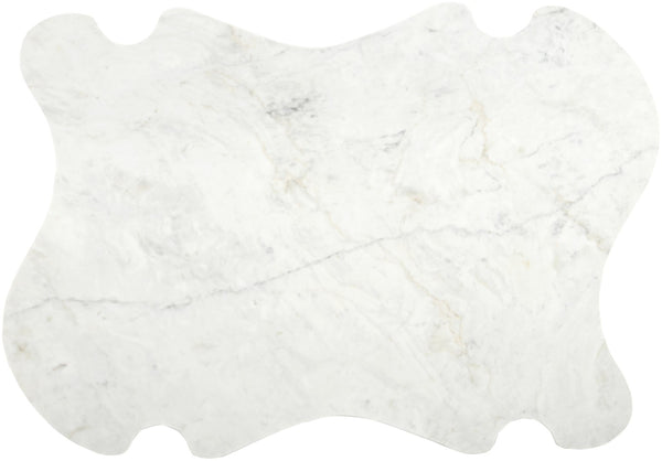 Meridian Furniture Liona Art Deco Coffee Table with Genuine Marble Top and Sculptural Hardwood Base for Living Room White Genuine Marble / Acacia Wood 775White-CT