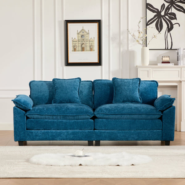 English Elm Wider Ergonomic Loveseat with Breathable Chenille Upholstery, Modular Design, Plush Double-Layer Cushioning W1143S00037 W1143S00037
