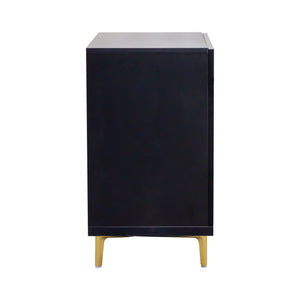 English Elm Wood Extendable TV Stand with Retractable Cabinet and Ample Storage for Living Room Media Centers Black W331S00178