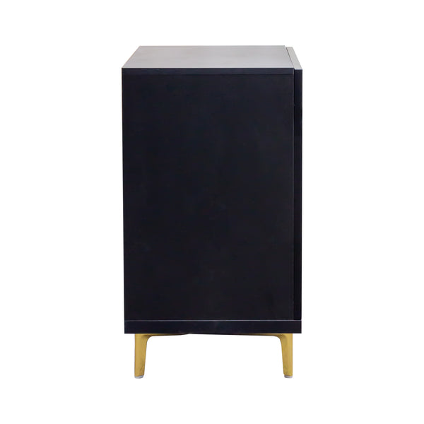 English Elm Wood Extendable TV Stand with Retractable Cabinet and Ample Storage for Living Room Media Centers Black W331S00178