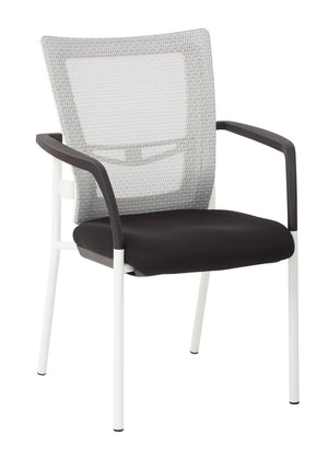 OSP Home Furnishings Progrid® Mesh Back Visitor Chair with Lumbar Support and Padded Seat for Office Black 8810W-3M