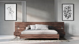 VIG Furniture Nova Domus Brooklyn - Italian Modern Walnut Bed + Nightstands Set VGACBROOKLYN-BED-NS