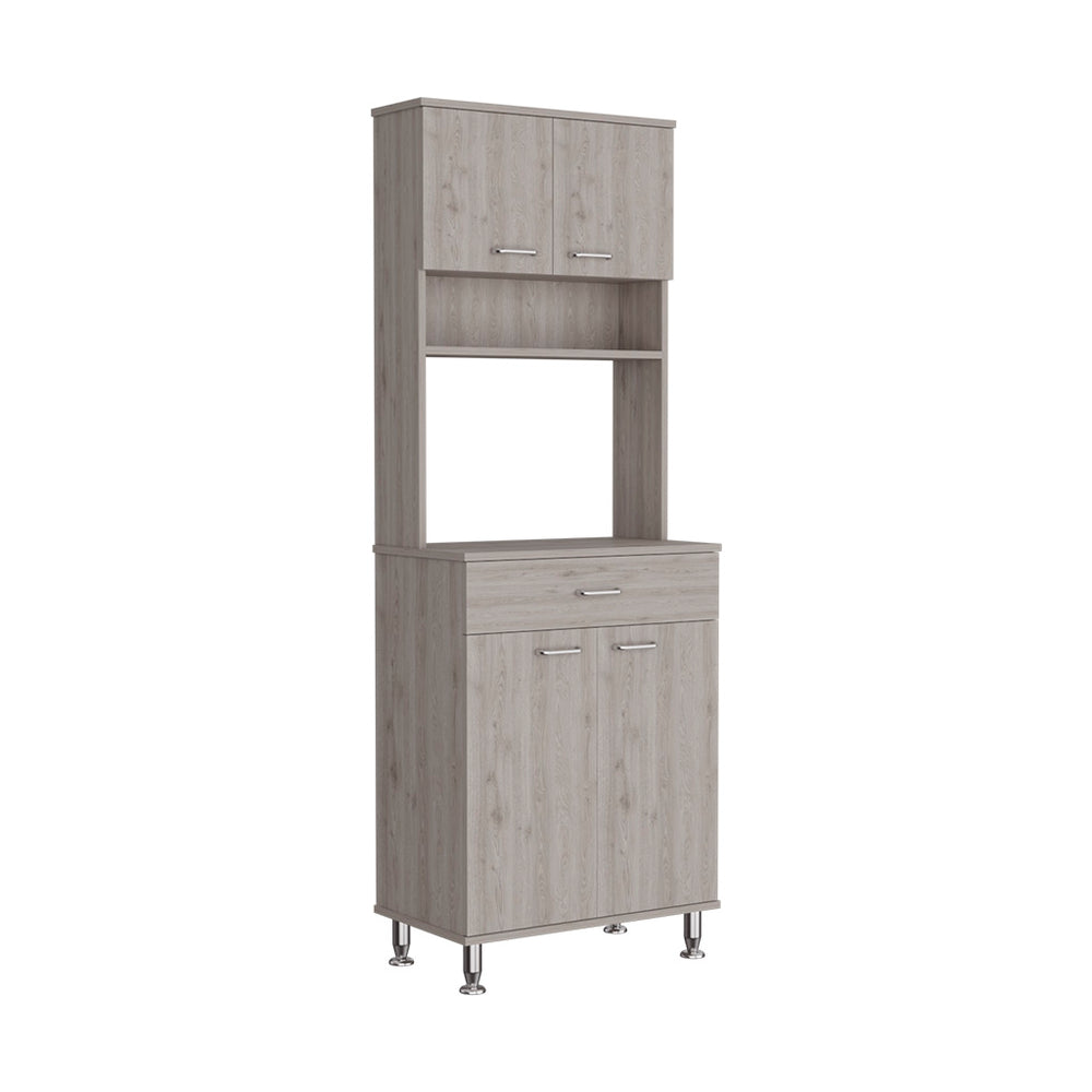 English Elm Della 60" Kitchen Pantry With Countertop - Stylish Light Gray Storage Solution For Compact Spaces B07091841