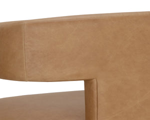 Sunpan Cobourg Lounge Chair - Luxurious Modern Design in Ludlow Sesame Leather with Exceptional Comfort