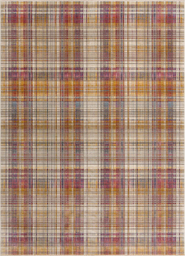 Unique Loom Deepa Gingham Machine Made Geometric Rug Multi, Blue/Yellow/Pink/Peach/Purple/Ivory/Light Blue/Light Brown/Light Green/Light Salmon 10' 0" x 13' 9"