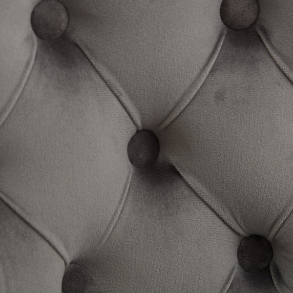 English Elm Swivel Velvet Barstool with Tufted Back, 360° Swivel, Plush Foam & Steel Spring Seat, Sturdy Wood Frame (Set of 2) Gray W1143P241330