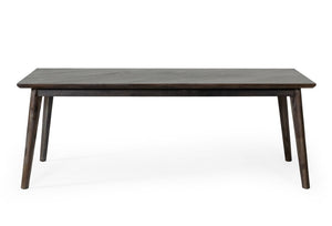 VIG Furniture Roger Mid-Century Acacia Dining Table - Solid Wood Rectangular 6-Seater With Tapered Legs, Warm Grain VGWDSTHLDT210-BRN-DT