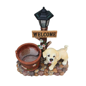 English Elm Cute Feline Resin Planter Statue for Garden Patio Balcony Whimsical Succulent Pot W5398P464243