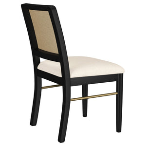 English Elm Benson Handwoven Cane Back Dining Chairs Rubberwood Set of Two Bistro Style B062P466802