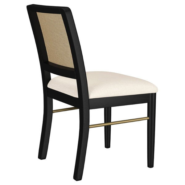 English Elm Benson Handwoven Cane Back Dining Chairs Rubberwood Set of Two Bistro Style B062P466802