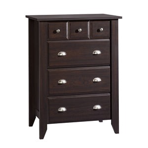 English Elm 4-Drawer Chest – Sleek Black Storage Solution With Smooth-Gliding Drawers For Modern Spaces B356P402589