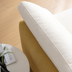 English Elm 50*43" Oversized Chenille Armchair Deep Lounge Seat Modern Minimalist Living Room Chair Cream,Yellow N723S5042L