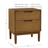 INK+IVY Mallory  Transitional Nightstand II136-0418 Brown