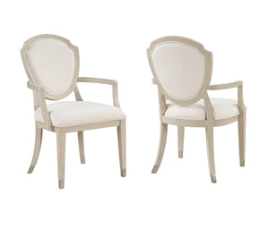 English Elm Contemporary Chenille Upholstered Wooden Side Chairs Set of 2 — Modern Dining Room Comfort & Style Light Oak 43.75 L x 28 W x 17.75 H B011P318938