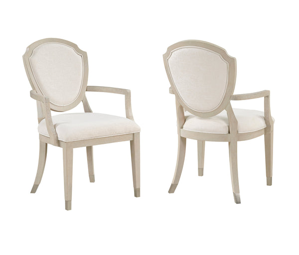 English Elm Contemporary Chenille Upholstered Wooden Side Chairs Set of 2 — Modern Dining Room Comfort & Style Light Oak 43.75 L x 28 W x 17.75 H B011P318938