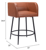 Horbat Counter Stool - Set of 2 Brown 109946 Zuo Modern