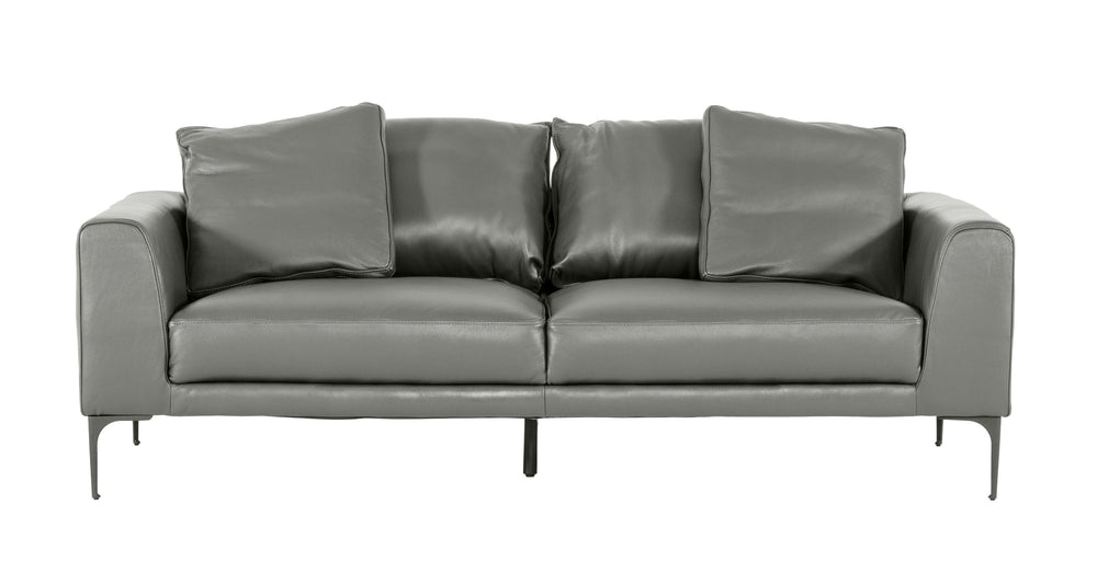 VIG Furniture Divani Casa Jacoba - Modern Dark Grey Leather Sofa VGKKKF2620-DKGRY-S-3