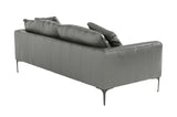 VIG Furniture Divani Casa Jacoba - Modern Dark Grey Leather Sofa VGKKKF2620-DKGRY-S-3