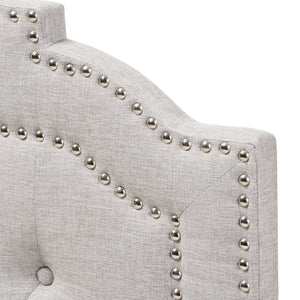 Baxton Studio Baxton Studio Edith Upholstered Twin Headboard - Elegant Greyish Beige with Glamorous Details BBT6695-Greyish Beige-Twin HB-H1217-14