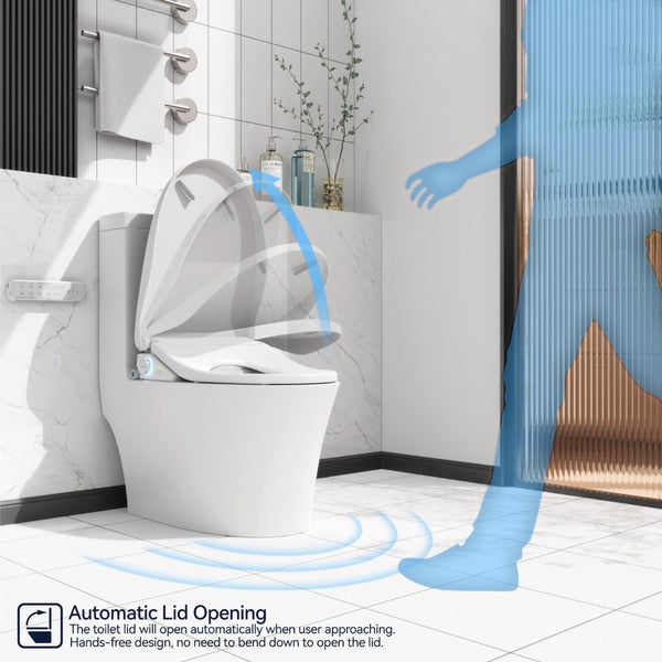 English Elm Smart Bidet Toilet Seat – Adjustable Heated Comfort, Personalized Wash, Self-Cleaning, Sensor Lid Open T3177P286031-GIGA