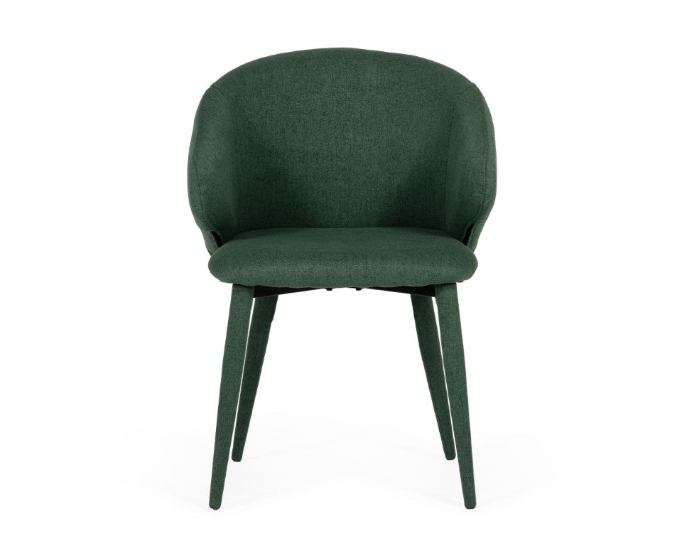 VIG Furniture Keller Modern Green Linen-Look Wingback Dining Chairs Set Of 2 — Upholstered, Padded, Floor-Safe VGSWSFC459-GRN-A-DC