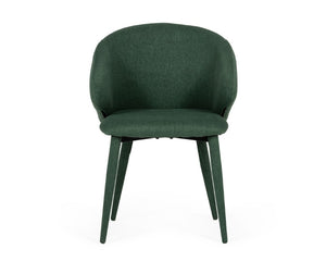 VIG Furniture Keller Modern Green Linen-Look Wingback Dining Chairs Set Of 2 — Upholstered, Padded, Floor-Safe VGSWSFC459-GRN-A-DC