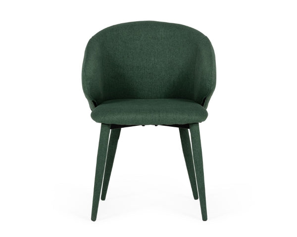 VIG Furniture Keller Modern Green Linen-Look Wingback Dining Chairs Set Of 2 — Upholstered, Padded, Floor-Safe VGSWSFC459-GRN-A-DC