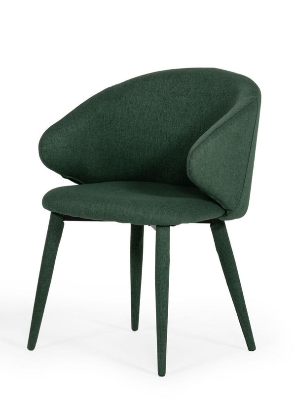 VIG Furniture Keller Modern Green Linen-Look Wingback Dining Chairs Set Of 2 — Upholstered, Padded, Floor-Safe VGSWSFC459-GRN-A-DC