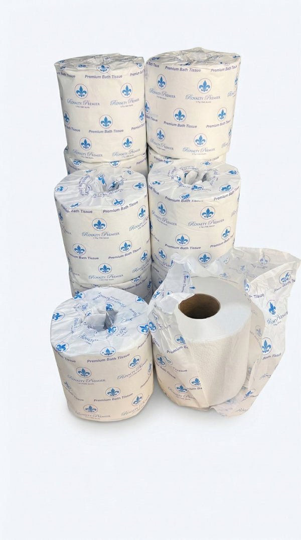 English Elm Royalty Virgin Fiber 2-ply Bath Tissue Bulk 96 Rolls Soft Strong 500 Sheets B2762P476995