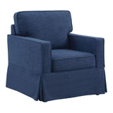 OSP Home Furnishings Halona Upholstered Armchair Navy